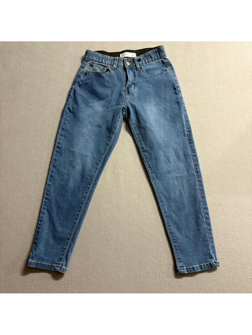 Angels of Difference Jeans Womens 4P Blue Denim Comfort Waist Ankle Crop Stretch